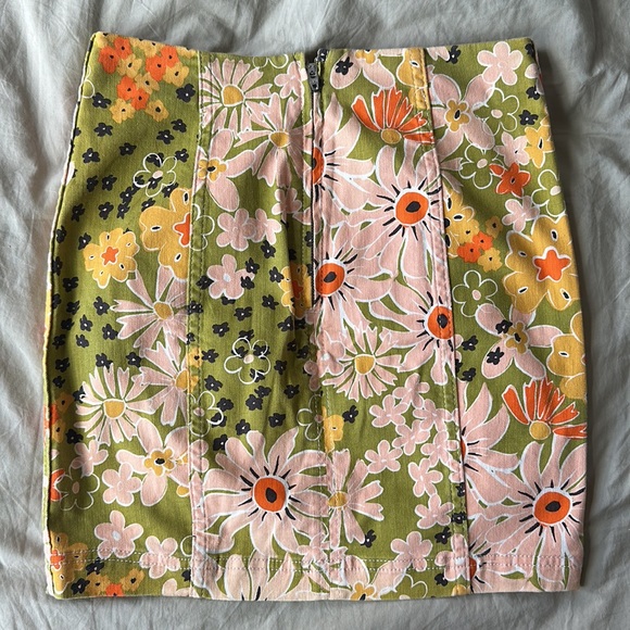 Boho Floral Free People Mini Skirt - Picture 2 of 2